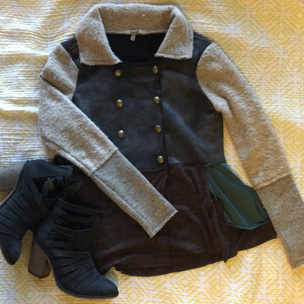 Super fun pieced together jacket by gimmicks
